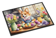 Decorating Easter Corgi Doormat