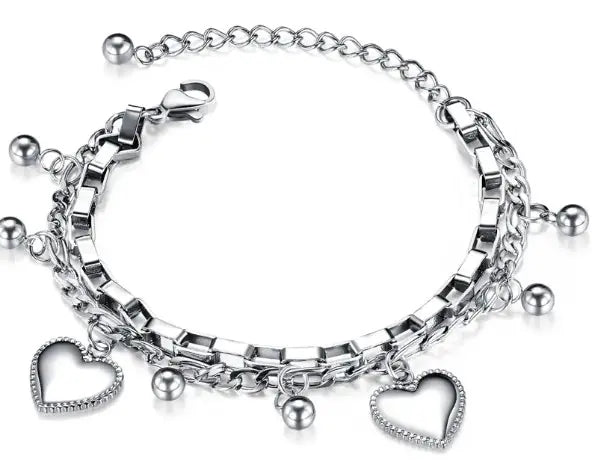 Love Heart Bead Bracelet